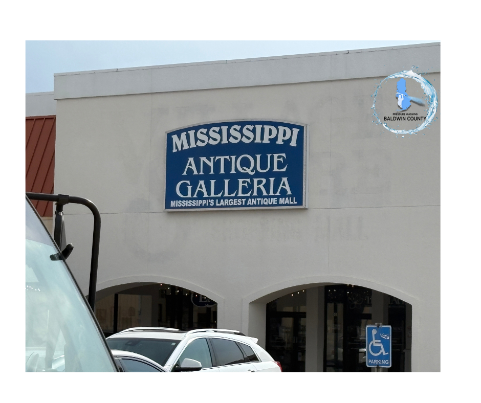 Baldwin County’s Top House Washing Company recently completed another outstanding commercial exterior cleaning project for the Mississippi Antique Galleria in Gulfport, Mississippi.
